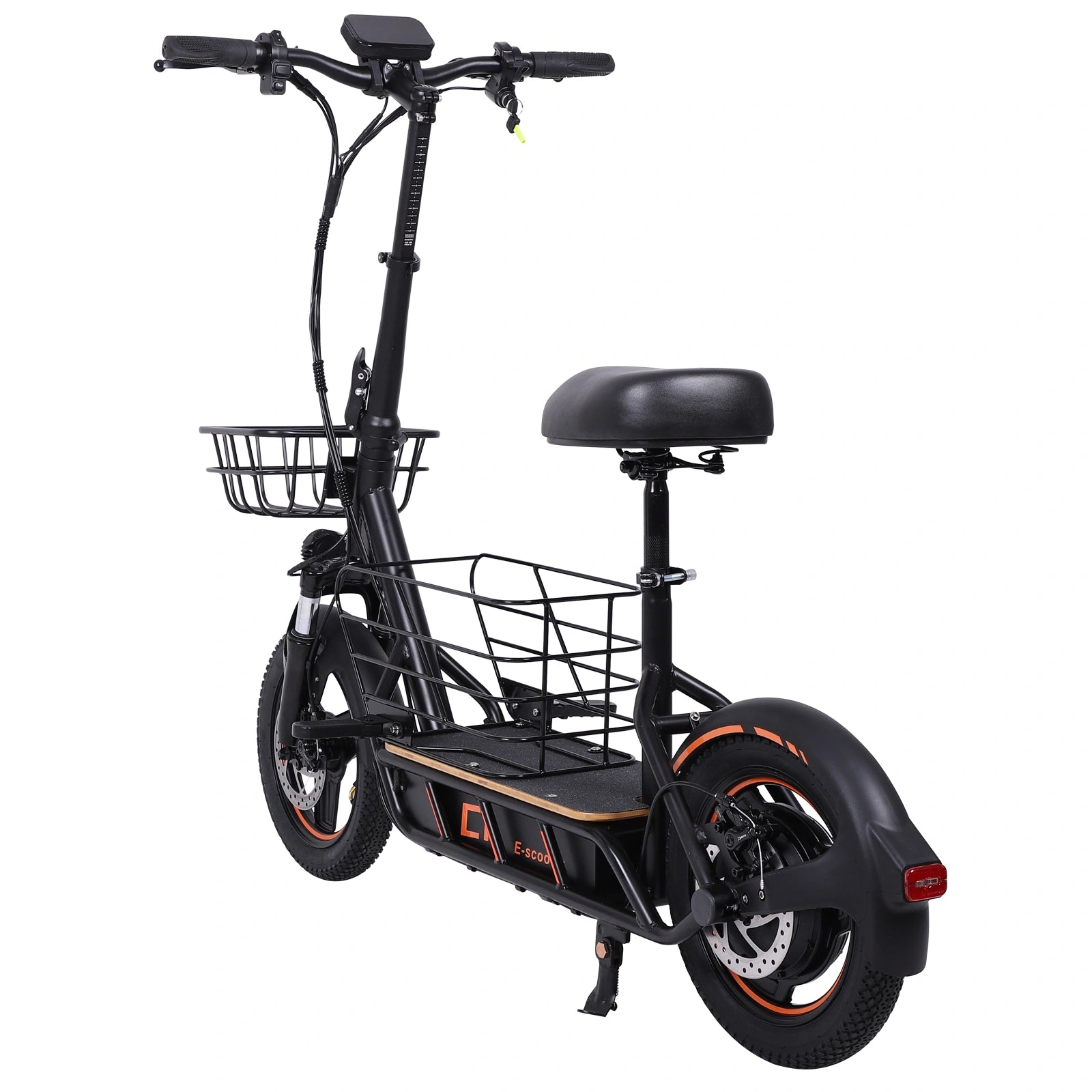 Freeboy H14 Cargo Seat Electric Scooter | Dual Suspension Off-Road E-Scooter with Storage Basket, Wide Deck, Heavy-Duty Tires & Foldable Frame