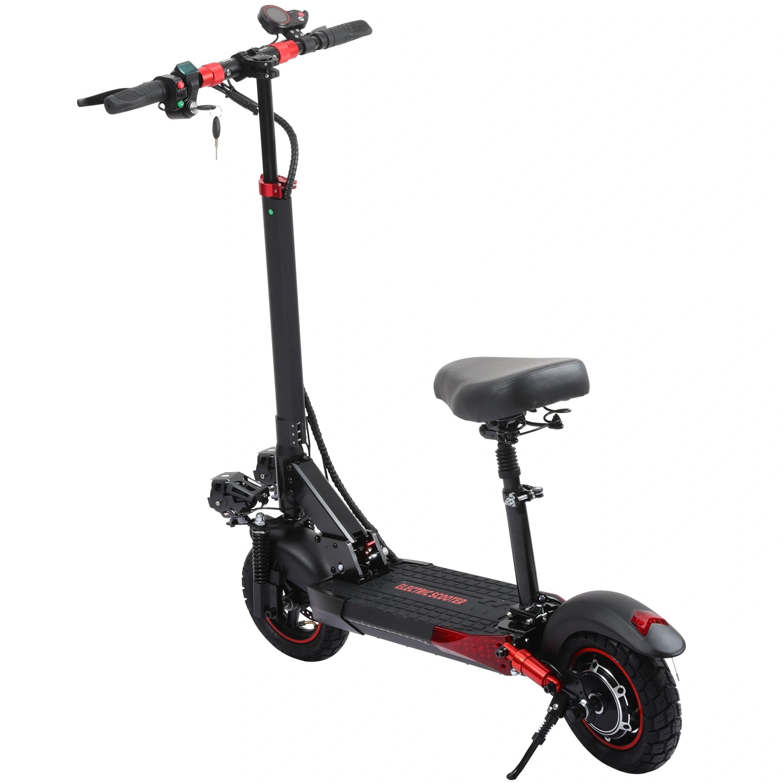 Freeboy J01 Seated Single-Motor Electric Scooter for Adults | Foldable Urban Commuting E-Scooter with Seat, Dual Suspension, Off-Road Tires