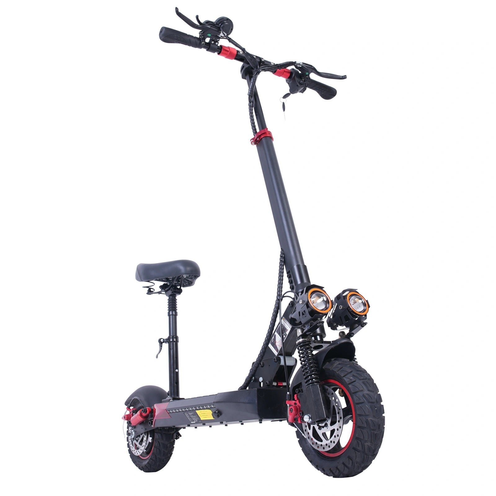 Freeboy J01 Seated Single-Motor Electric Scooter for Adults | Foldable Urban Commuting E-Scooter with Seat, Dual Suspension, Off-Road Tires