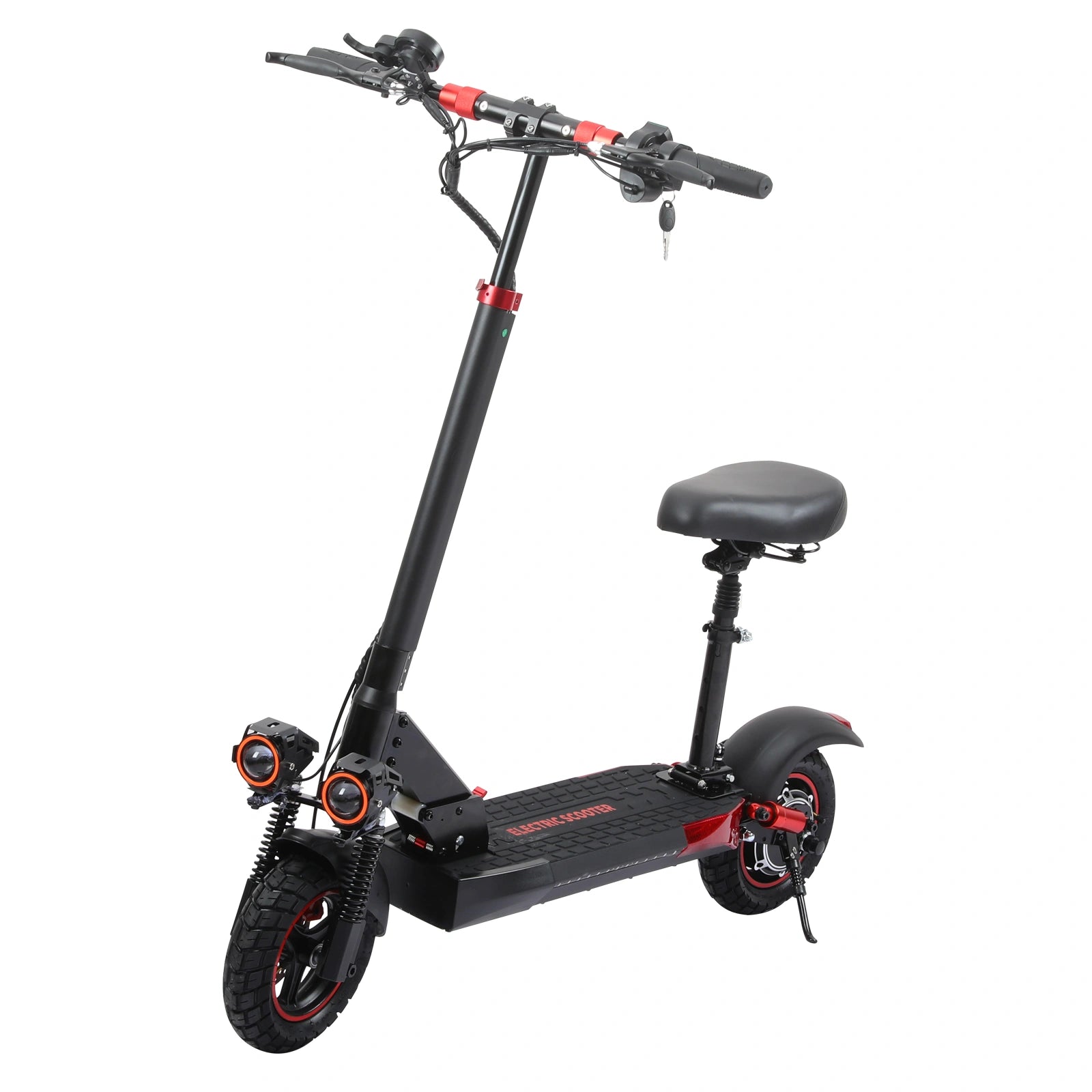 Freeboy J01 Seated Single-Motor Electric Scooter for Adults | Foldable Urban Commuting E-Scooter with Seat, Dual Suspension, Off-Road Tires