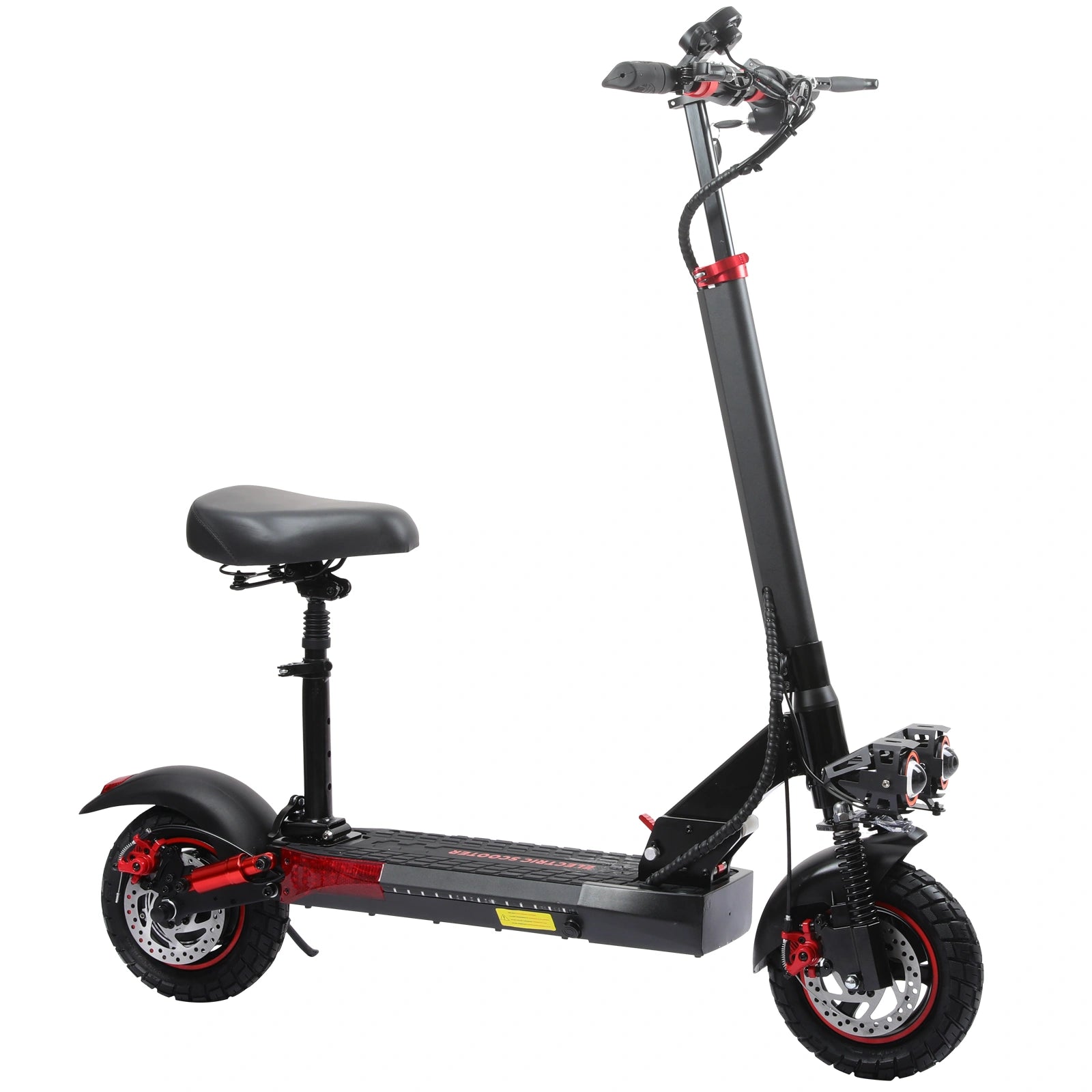 Freeboy J01 Seated Single-Motor Electric Scooter for Adults | Foldable Urban Commuting E-Scooter with Seat, Dual Suspension, Off-Road Tires