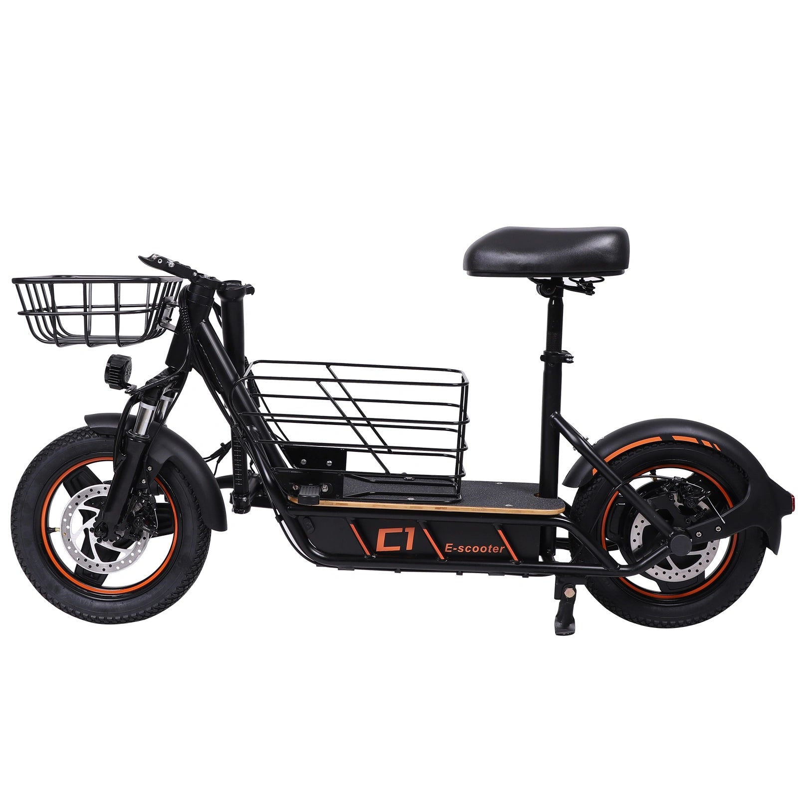 Freeboy H14 Cargo Seat Electric Scooter | Dual Suspension Off-Road E-Scooter with Storage Basket, Wide Deck, Heavy-Duty Tires & Foldable Frame