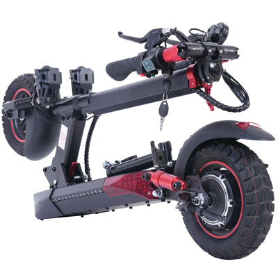 Freeboy J01 Seated Single-Motor Electric Scooter for Adults | Foldable Urban Commuting E-Scooter with Seat, Dual Suspension, Off-Road Tires