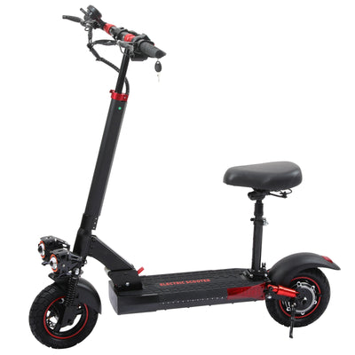 Freeboy J01 Seated Single-Motor Electric Scooter for Adults | Foldable Urban Commuting E-Scooter with Seat, Dual Suspension, Off-Road Tires
