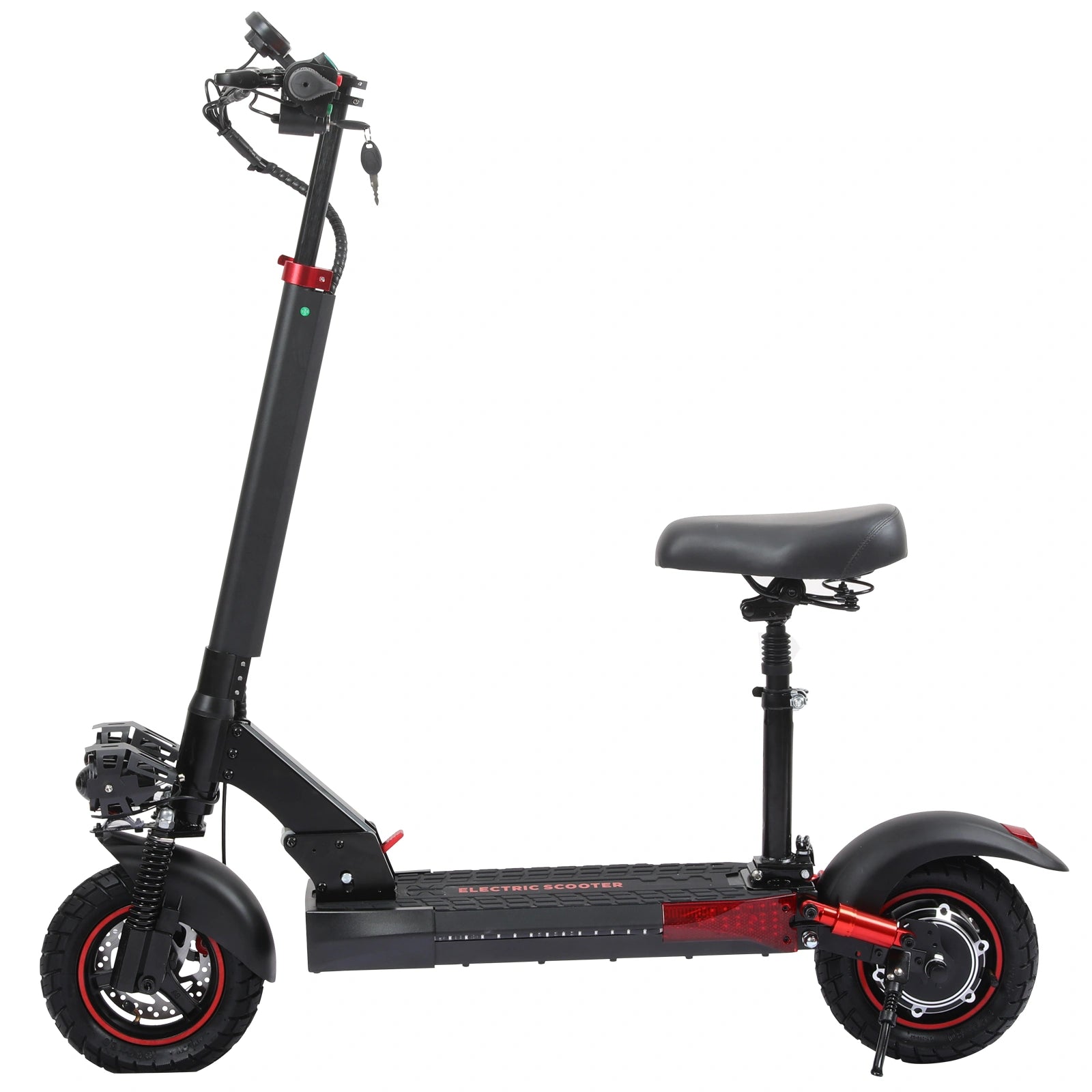 Freeboy J01 Seated Single-Motor Electric Scooter for Adults | Foldable Urban Commuting E-Scooter with Seat, Dual Suspension, Off-Road Tires