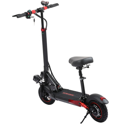 Freeboy J01 Seated Single-Motor Electric Scooter for Adults | Foldable Urban Commuting E-Scooter with Seat, Dual Suspension, Off-Road Tires