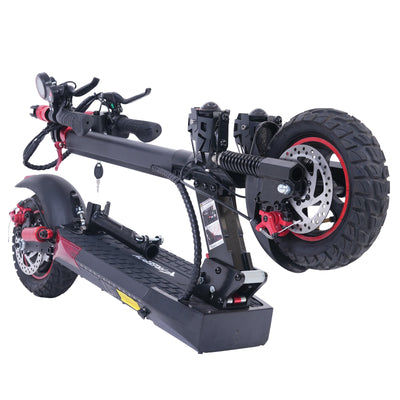 Freeboy J01 Seated Single-Motor Electric Scooter for Adults | Foldable Urban Commuting E-Scooter with Seat, Dual Suspension, Off-Road Tires