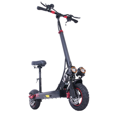 Freeboy J01 Seated Single-Motor Electric Scooter for Adults | Foldable Urban Commuting E-Scooter with Seat, Dual Suspension, Off-Road Tires