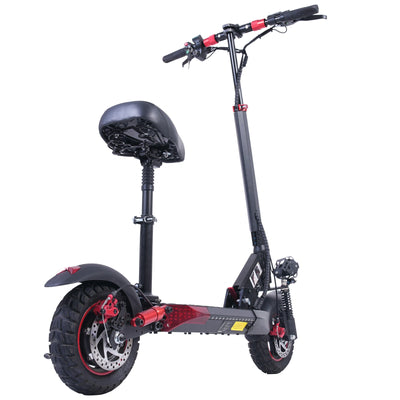 Freeboy J01 Seated Single-Motor Electric Scooter for Adults | Foldable Urban Commuting E-Scooter with Seat, Dual Suspension, Off-Road Tires
