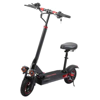 Freeboy J01 Seated Single-Motor Electric Scooter for Adults | Foldable Urban Commuting E-Scooter with Seat, Dual Suspension, Off-Road Tires