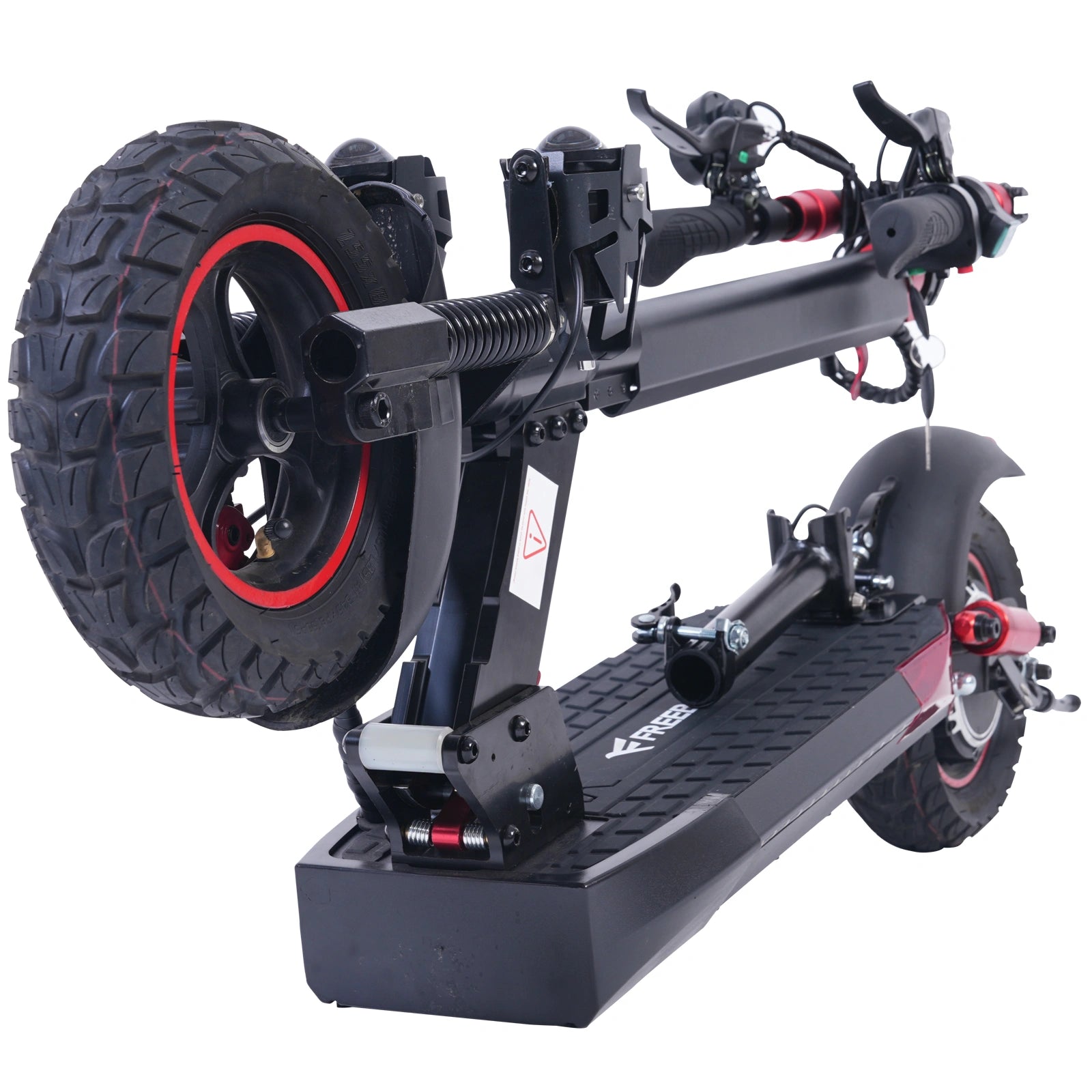 Freeboy J01 Seated Single-Motor Electric Scooter for Adults | Foldable Urban Commuting E-Scooter with Seat, Dual Suspension, Off-Road Tires
