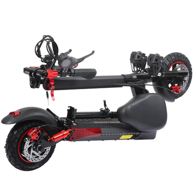 Freeboy J01 Seated Single-Motor Electric Scooter for Adults | Foldable Urban Commuting E-Scooter with Seat, Dual Suspension, Off-Road Tires