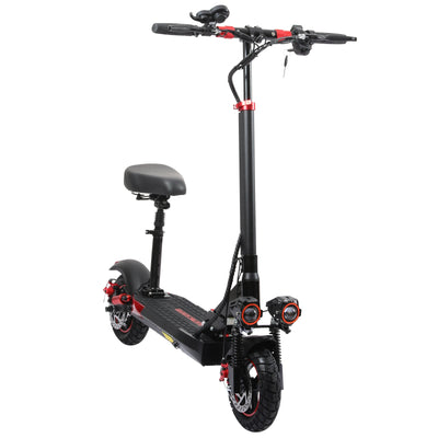 Freeboy J01 Seated Single-Motor Electric Scooter for Adults | Foldable Urban Commuting E-Scooter with Seat, Dual Suspension, Off-Road Tires